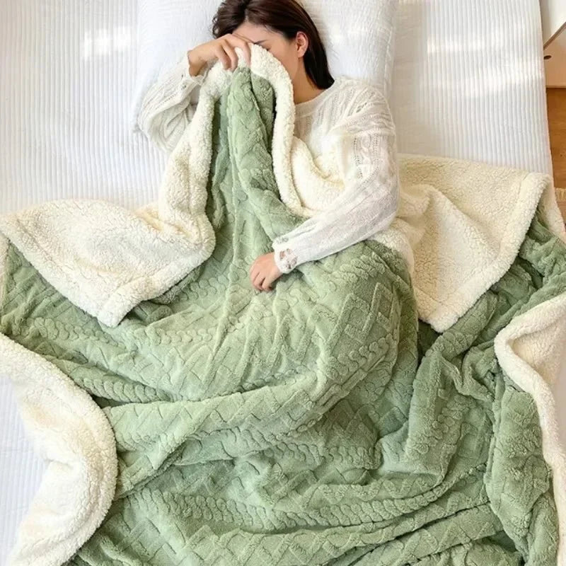 Blanket Plush Flannel Lightweight & Machine-Washable