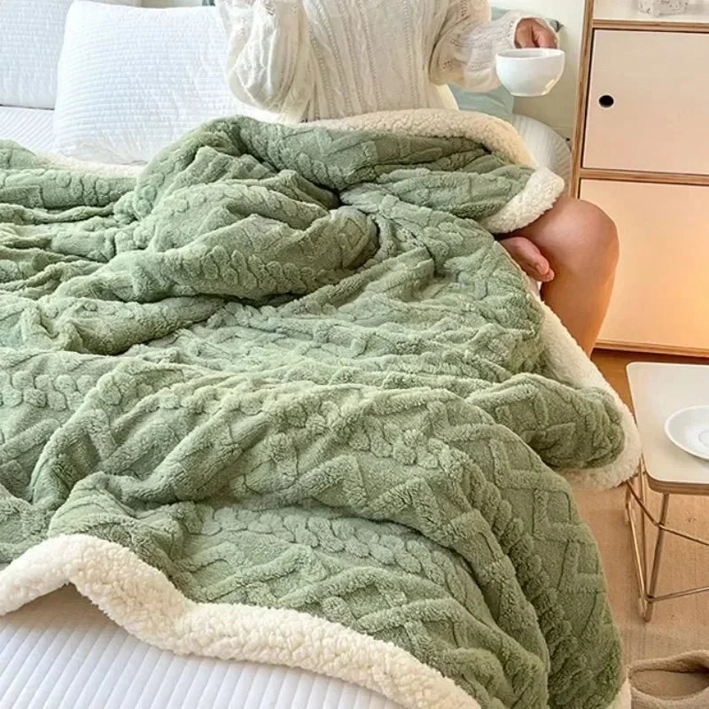 Blanket Plush Flannel Lightweight & Machine-Washable
