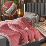 Blanket Reversible Double-Layer Fleece Machine-Washable