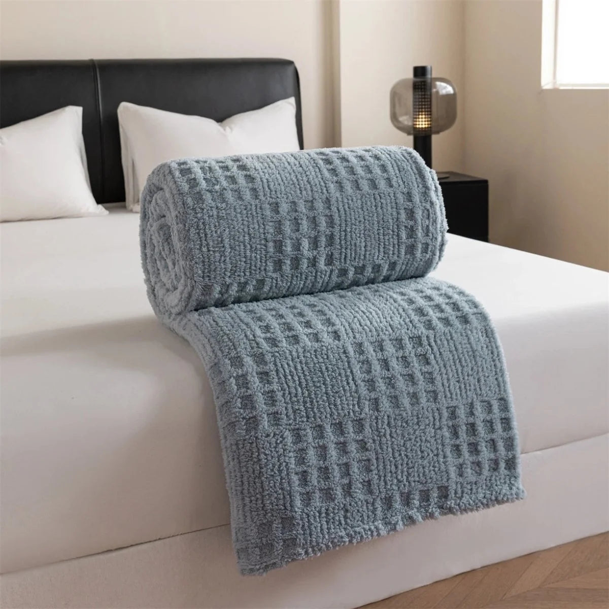 Blanket Thick Velvet Waffle Jacquard Pattern