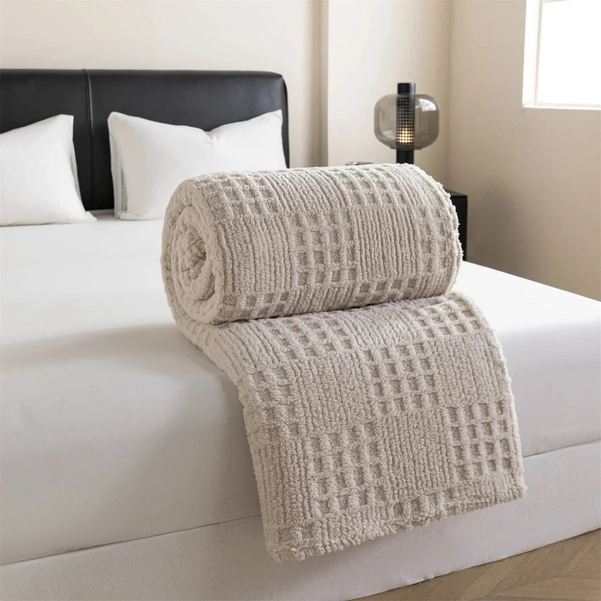 Blanket Thick Velvet Waffle Jacquard Pattern