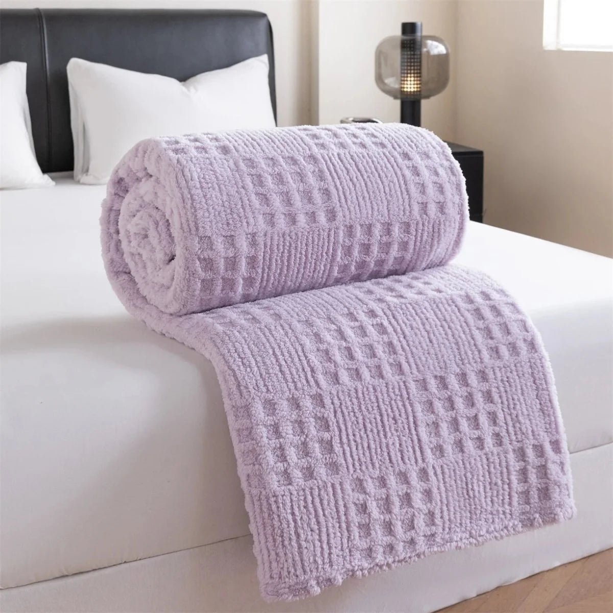 Blanket Thick Velvet Waffle Jacquard Pattern
