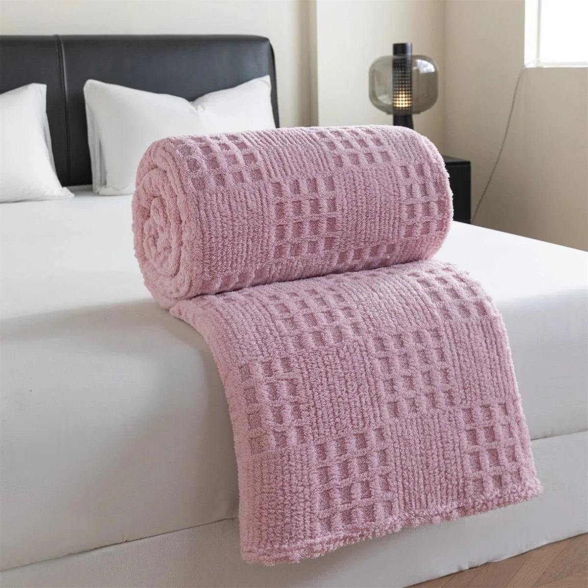 Blanket Thick Velvet Waffle Jacquard Pattern