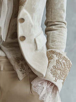 Blazer Decorated Lapels & Cuffs Two-Button Front