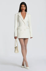 Blazer Mini Dress Double-Breasted Fully Lined Tailored Fit
