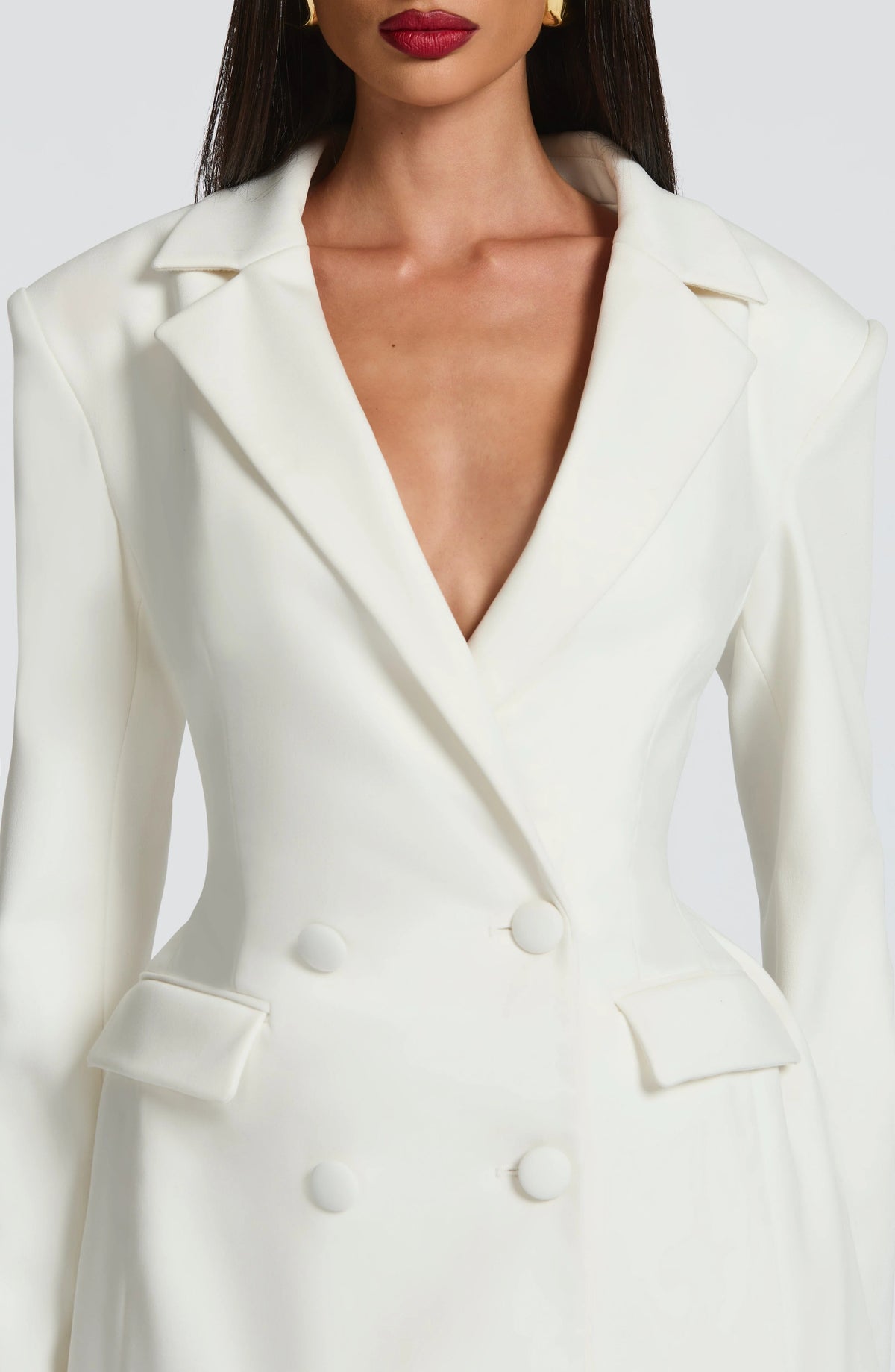 Blazer Mini Dress Double-Breasted Fully Lined Tailored Fit