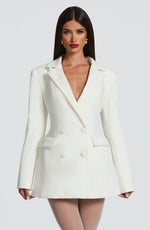 Blazer Mini Dress Double-Breasted Fully Lined Tailored Fit