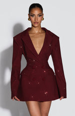 Blazer Mini Dress Double-Breasted Fully Lined Tailored Fit