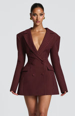 Blazer Mini Dress Double-Breasted Fully Lined Tailored Fit