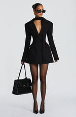 Blazer Mini Dress Double-Breasted Fully Lined Tailored Fit
