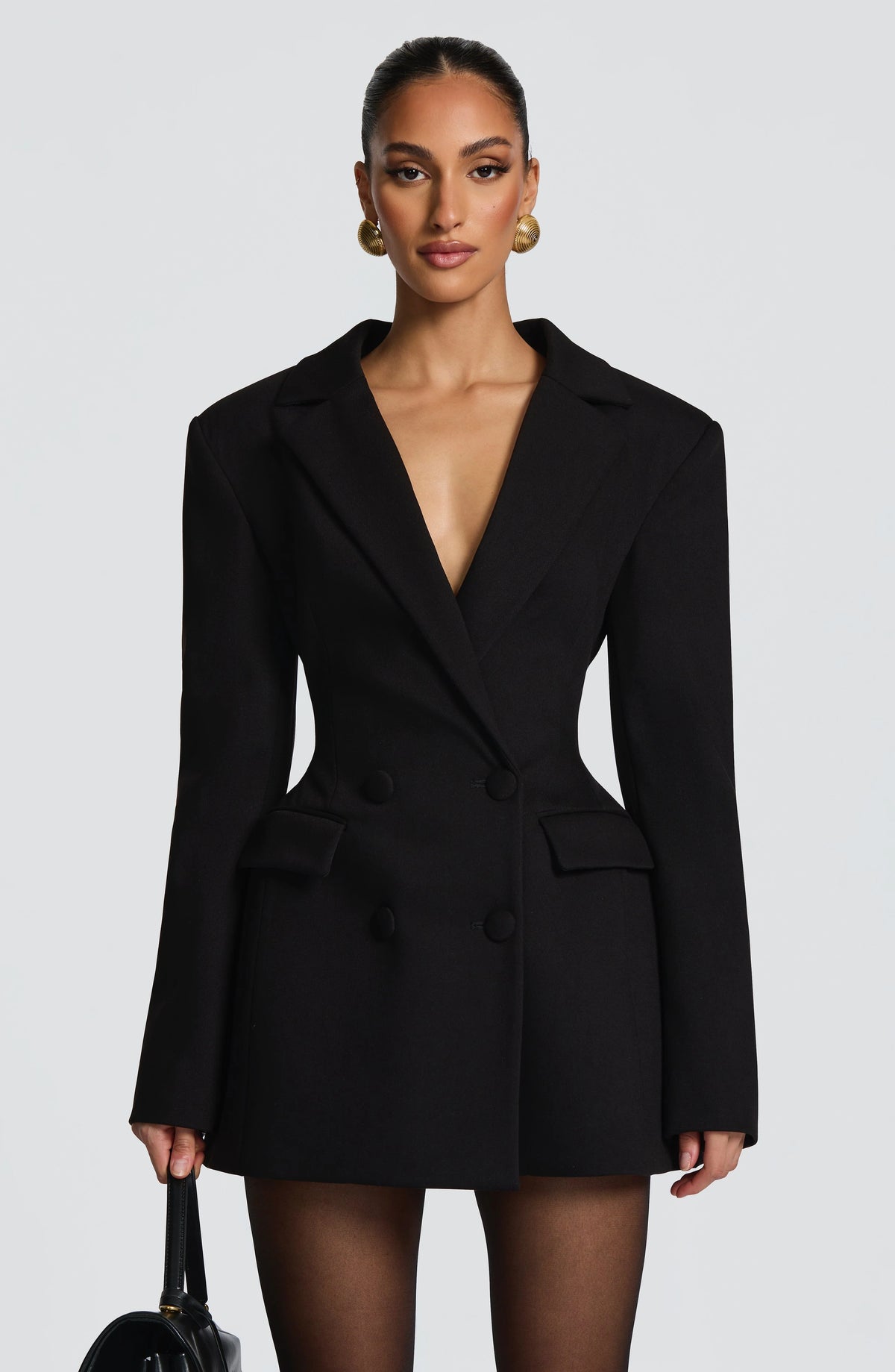 Blazer Mini Dress Double-Breasted Fully Lined Tailored Fit