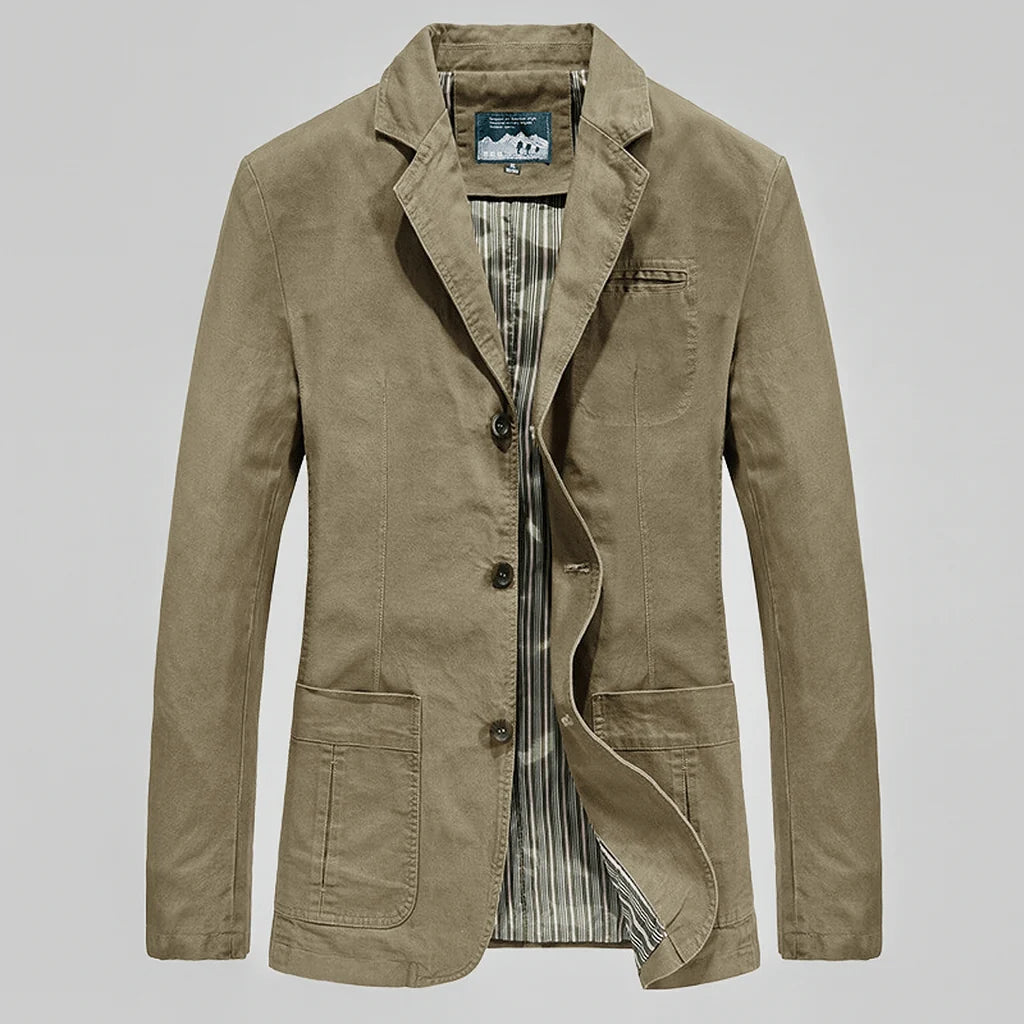 Blazer Relaxed Fit Three-Button Closure