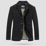 Blazer Relaxed Fit Three-Button Closure