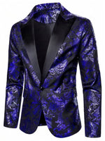 Blazer Satin Jacquard Paisley Relaxed Fit