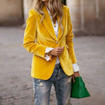 Blazer Velvet Tailored Fit Gold Buttons Lined Inside