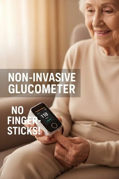 Blood Glucose Monitor Non-Invasive 5-Second Digital Readout