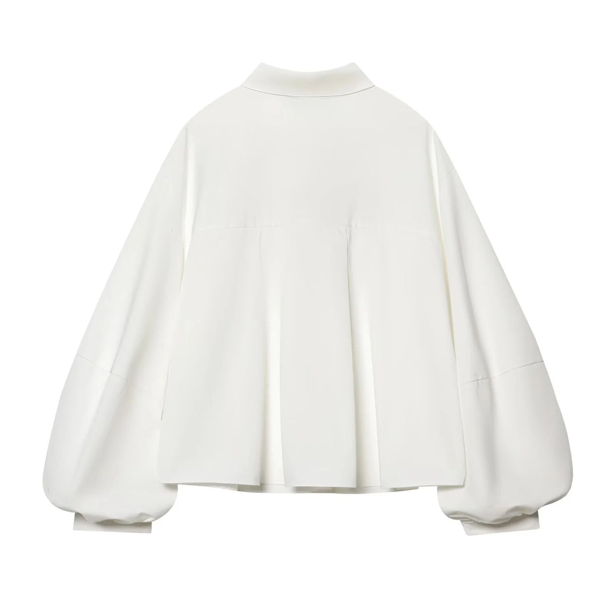 Blouse Oversized Fit Balloon Sleeves Button-Front