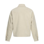 Blouson Jacket Suede-Look Cropped Toggle Closure
