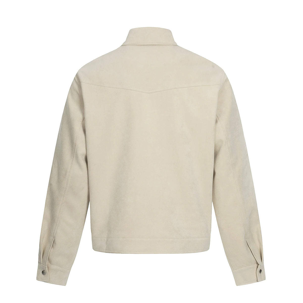 Blouson Jacket Suede-Look Cropped Toggle Closure