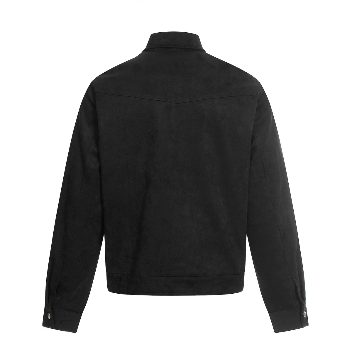 Blouson Jacket Suede-Look Cropped Toggle Closure