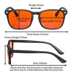 Blue Light Blocking Glasses Red Orange & Yellow Lenses Polarized Option
