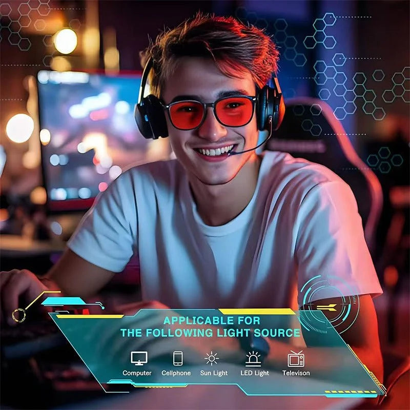 Blue Light Blocking Glasses Red Orange & Yellow Lenses Polarized Option