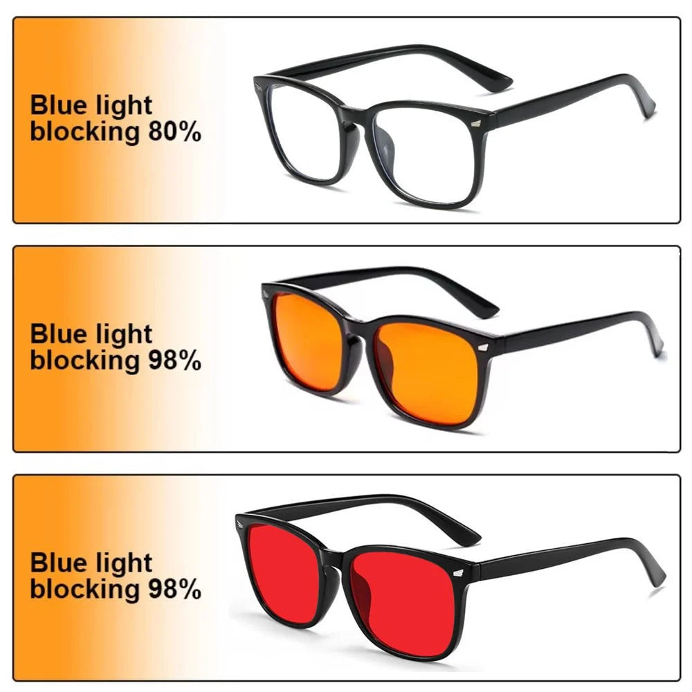 Blue Light Blocking Glasses Red Orange & Yellow Lenses Polarized Option