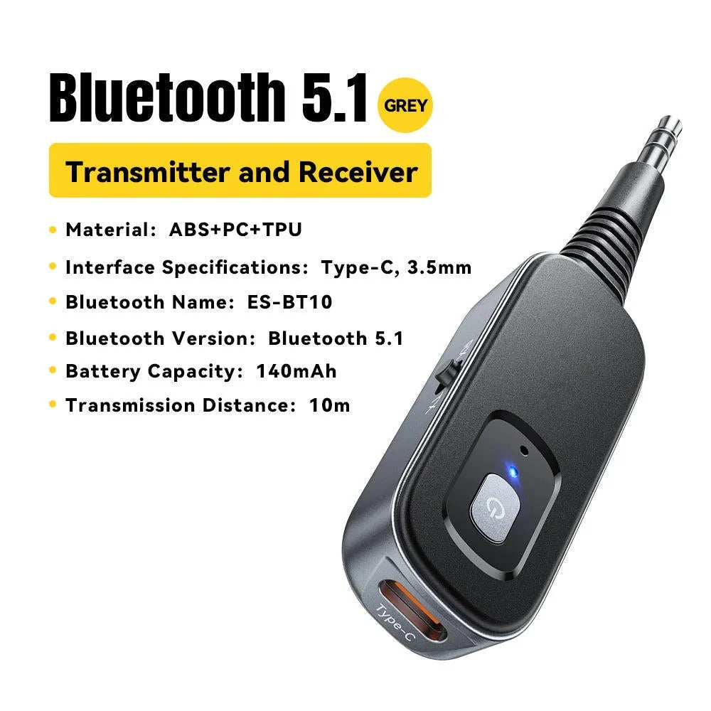 Bluetooth Audio Adapter Dual Transmit & Receive Rechargeable
