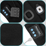 Bluetooth Beanie Built-In Headphones & Detachable LED