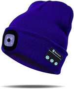 Bluetooth Beanie Built-In Headphones & Detachable LED