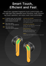 Bluetooth Earbuds True Wireless Built-In Microphone Charging Case