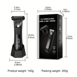 Body Hair Trimmer USB Rechargeable Cordless Travel-Friendly