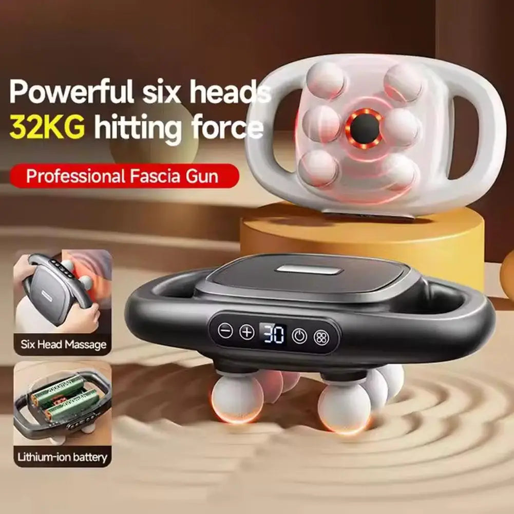 Body Massager Multi-Head Deep-Tissue Dual-Handle