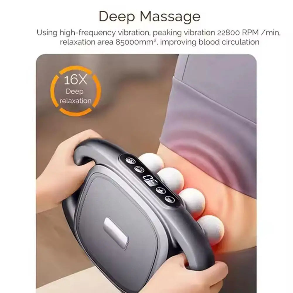 Body Massager Multi-Head Deep-Tissue Dual-Handle