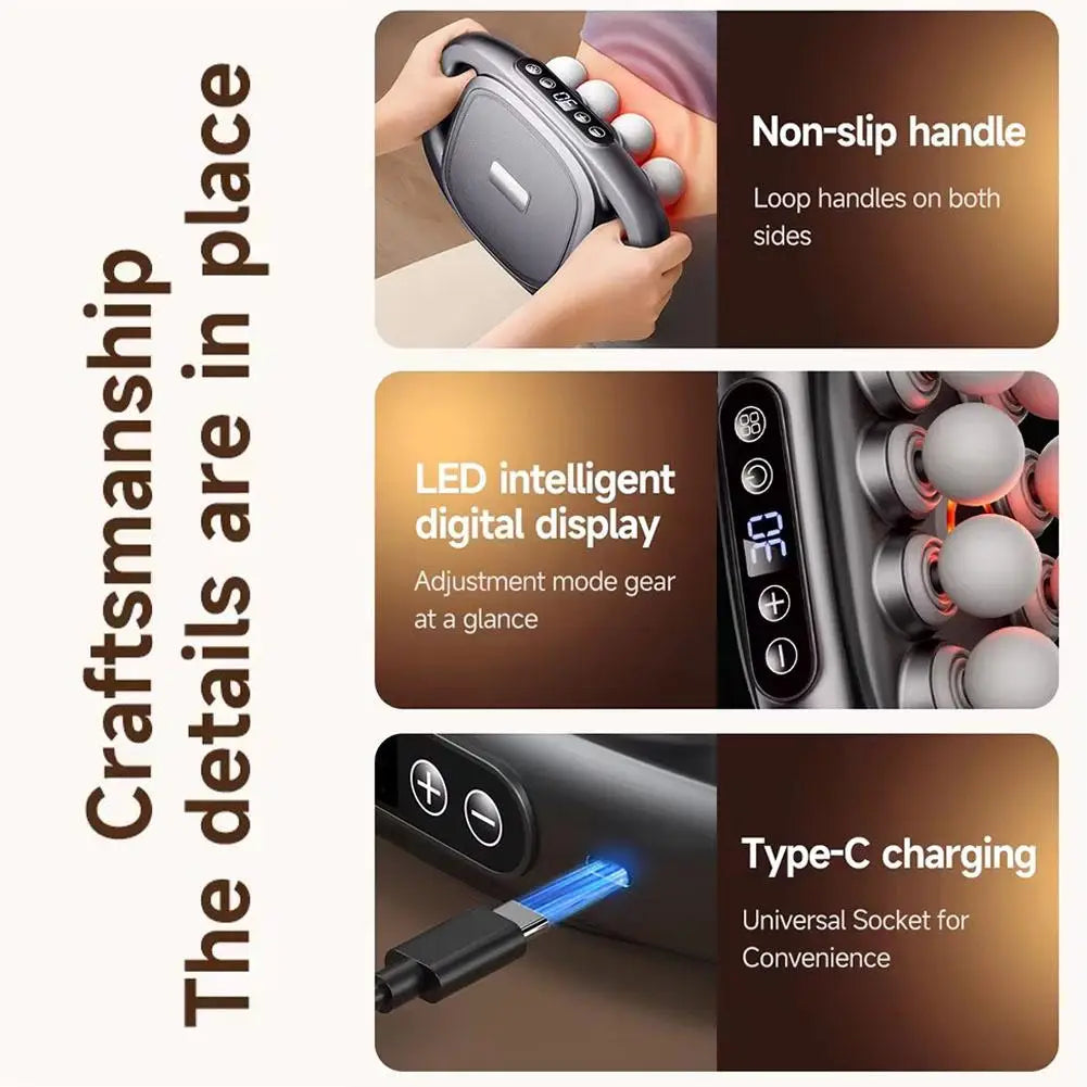 Body Massager Multi-Head Deep-Tissue Dual-Handle