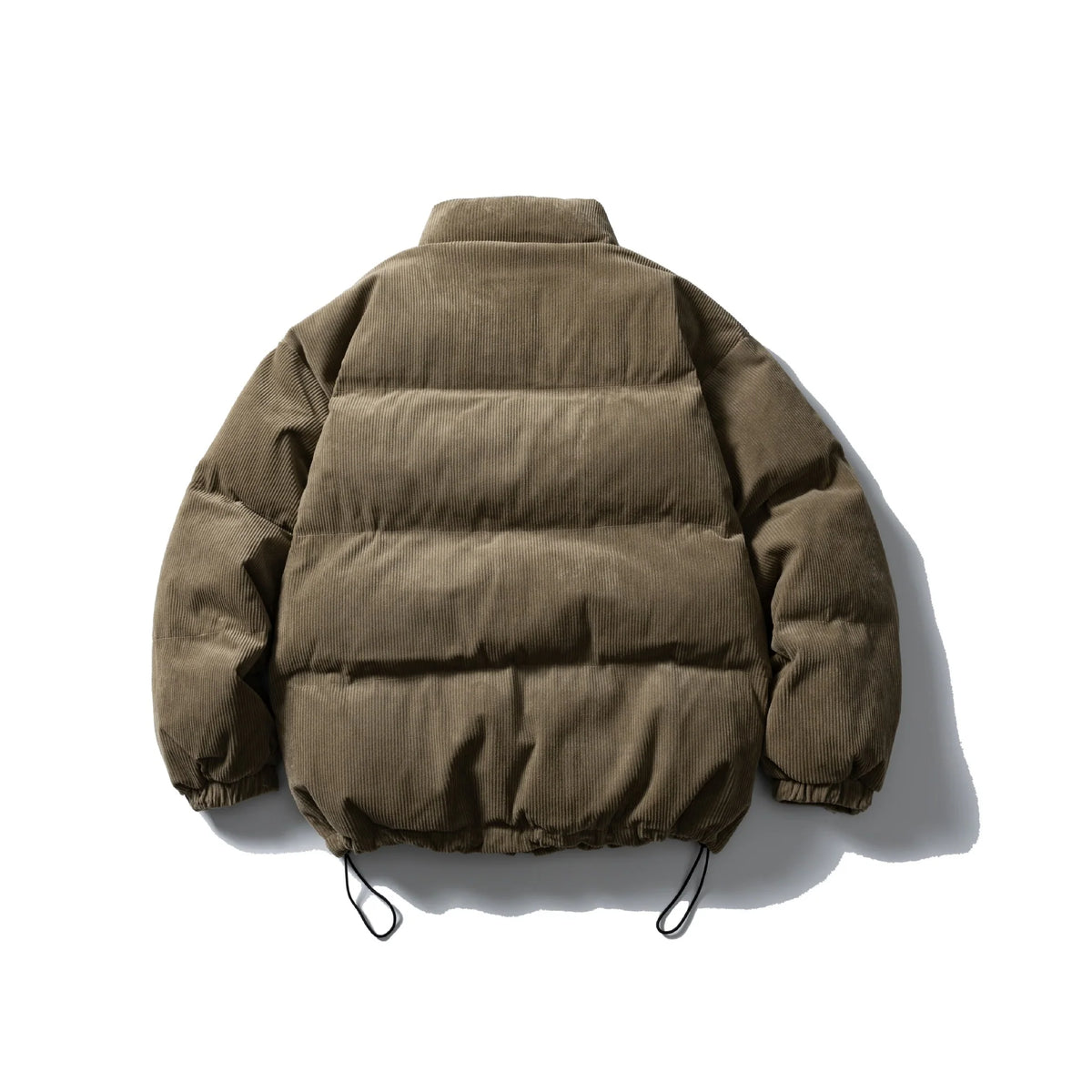 Bomber Jacket Padded Corduroy Quilted Stand-Up Collar