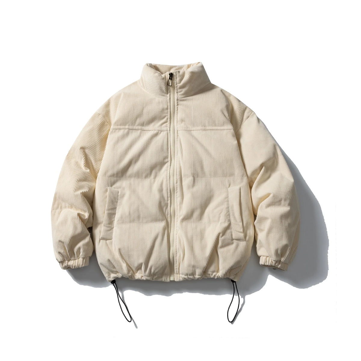Bomber Jacket Padded Corduroy Quilted Stand-Up Collar