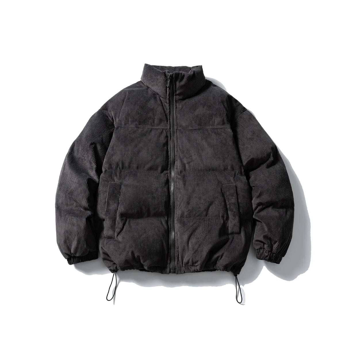 Bomber Jacket Padded Corduroy Quilted Stand-Up Collar