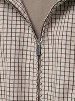 Bomber Jacket Plaid Cropped Full-Zip