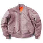 Bomber Jacket Wind-Resistant Padded Ribbed Trim