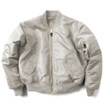 Bomber Jacket Wind-Resistant Polyester Shell Ribbed Trim