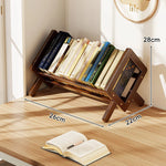 Book Display Rack Bamboo Folding A-Frame Legs Slanted Base