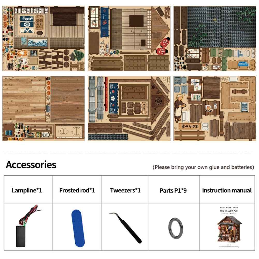 Book Nook Kit Japanese Pub Scene Warm LED