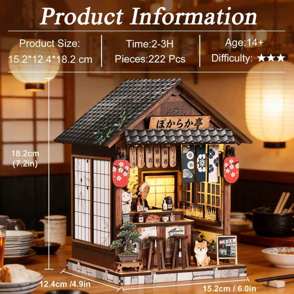 Book Nook Kit Japanese Pub Scene Warm LED
