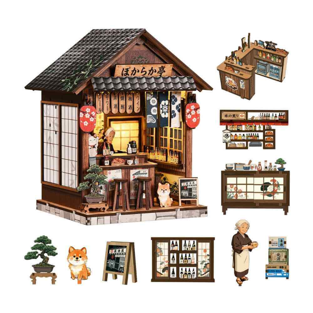 Book Nook Kit Japanese Pub Scene Warm LED