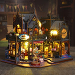 Book Nook Puzzle 3D Wooden LED Lighting Glue-Free Assembly