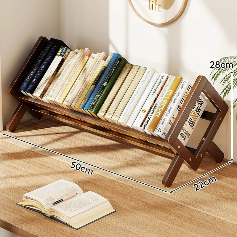 Book Stand Bamboo Angled Display Foldable A-Frame Legs