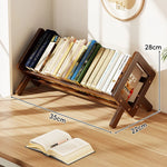 Book Stand Bamboo Angled Display Foldable A-Frame Legs