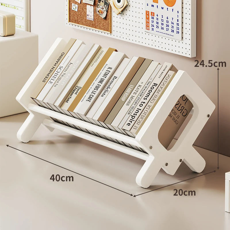 Book and Magazine Holder Bamboo Angled Non-Slip Rails