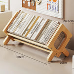 Book and Magazine Holder Bamboo Angled Non-Slip Rails
